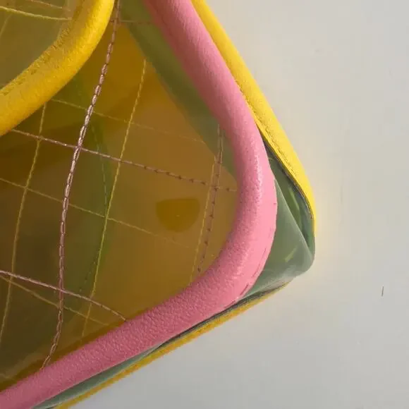 Chanel 18S Coco Splash Pastel Rainbow PVC Medium Flap Bag - Picture 8 of 11